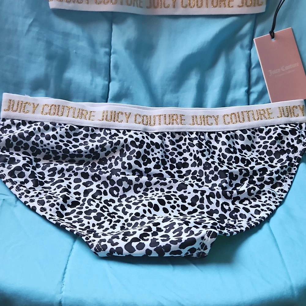 Juicy Couture Black and White Animal Print Bikini - Picture 5 of 7